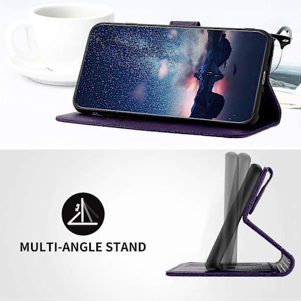 Til Oppo A57 4G Etui Ensfarvet Standpung Slankt Læder Telefoncover Multicolor Style C