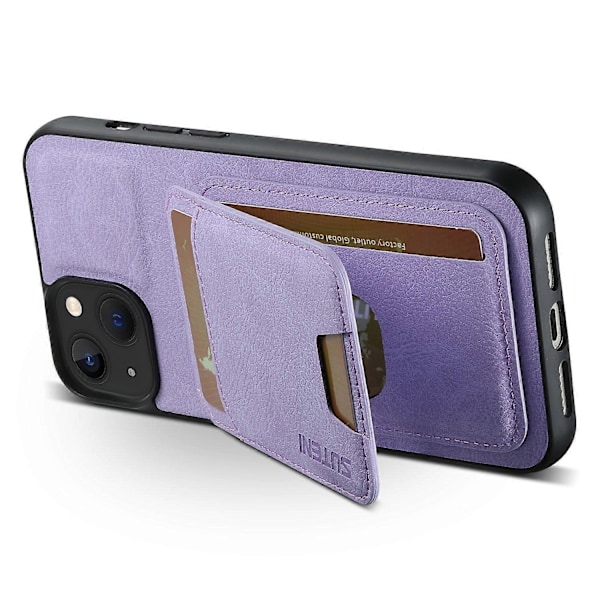SUTENI H02 Mobilskal för iPhone 14 Plus, Anti-fall Läder Skyddande Baksida Multicolor Style B