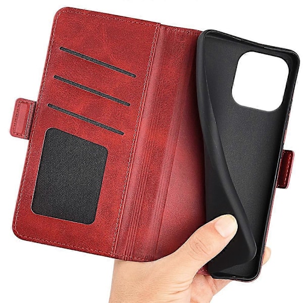 For iPhone 16 Etui Folio Flip Læder Wallet Stand Telefon Cover Multicolor Style B