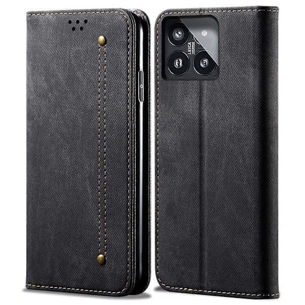 För Xiaomi 14 Pro PU Läder Skal Flip Fodral Ställ Plånbok Mobiltelefon Skydd Multicolor Style A