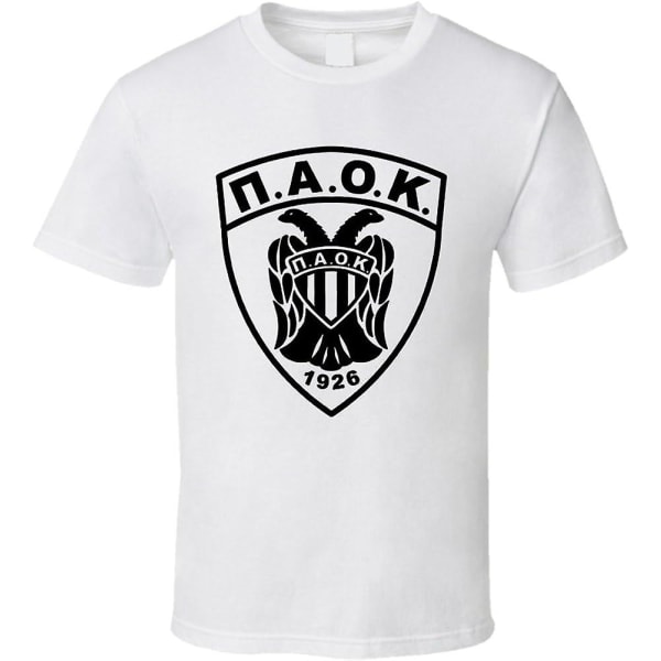 Paok Græsk Fodbold T-shirt Hvid XXL
