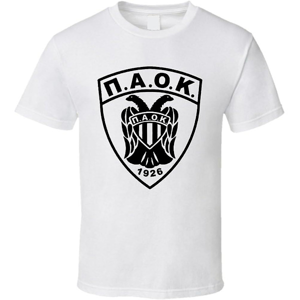 Paok grekisk fotboll T-shirt Vit S