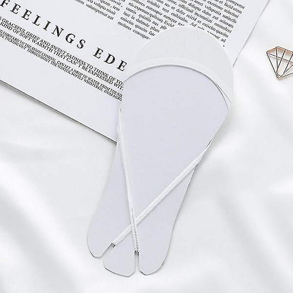 4 par slingback liner damstrumpa Framfot vadderad tåklädd Low Cut No Show strumpa White