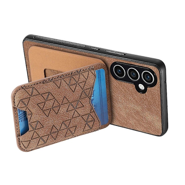 Til Samsung Galaxy S23 FE Etui med Præget Mønster Kortholder Støtteben Læder Bagcover Multicolor Style F