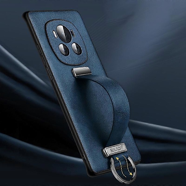 SULADA Fashion Series Skal för Honor Magic6 Pro 5G Fodral Ställ Läderbelagd PC+TPU-skydd