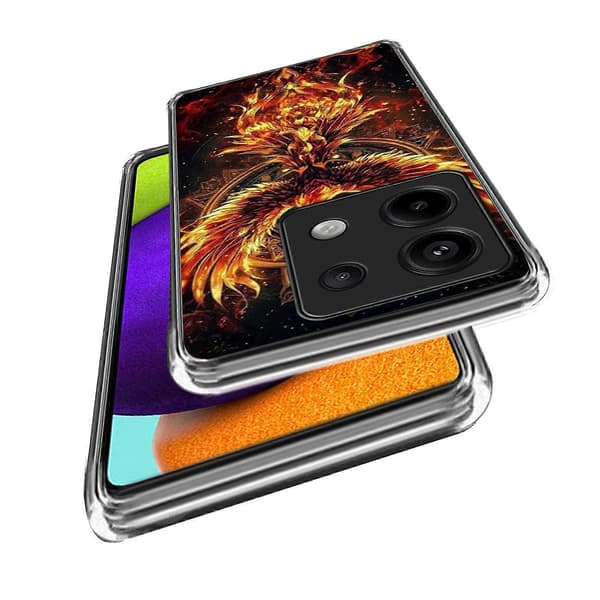 Deksel til Xiaomi Redmi Note 13 Pro 5G/Poco X6 5G IMD Mønstertrykt Støtsikkert TPU Telefondeksel Multicolor Phoenix