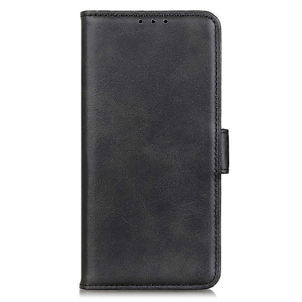 Fodral för Xiaomi Poco C75 4G/Redmi 14R 5G/14C 4G Ställ Ko Lädertextur PU Läder Telefonskal - Multicolor Black