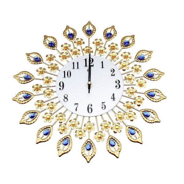 Modern Art Diy Stor Väggklocka Watch 3d Design För Hemkontor Rum Inredning Silen Gold