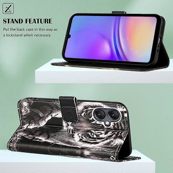 YB Mønsterprint Læder Serie-4 til Samsung Galaxy A15 4G Etui PU Læder Telefon Wallet Cover Multicolor Style F