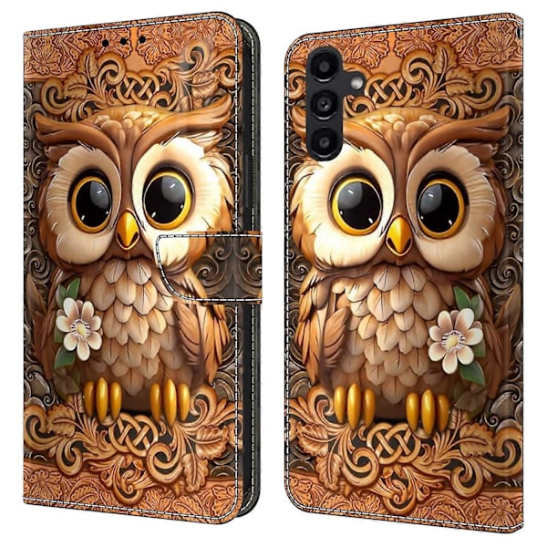 Fodral för Samsung Galaxy A14 4G/5G Mönstertryckt Skyddande Fodral TPU+PU Läder Flip Telefonfodral Multicolor Style I