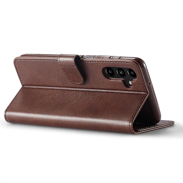 LC.IMEEKE Pung Etui til Samsung Galaxy S23 FE PU Læder Kalvetekstur Stand Flip Cover Multicolor Style B