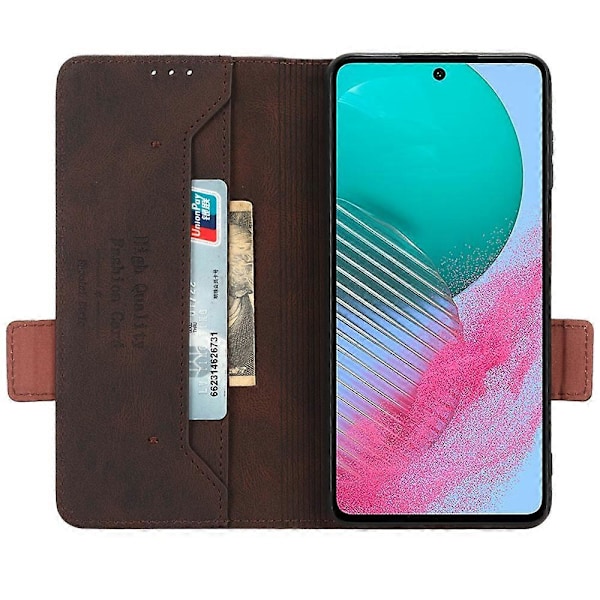 Til Samsung Galaxy M54 5G/F54 5G Wallet Telefon Cover Hardware Dekor PU Læder Cover med Støttefod Multicolor Style E