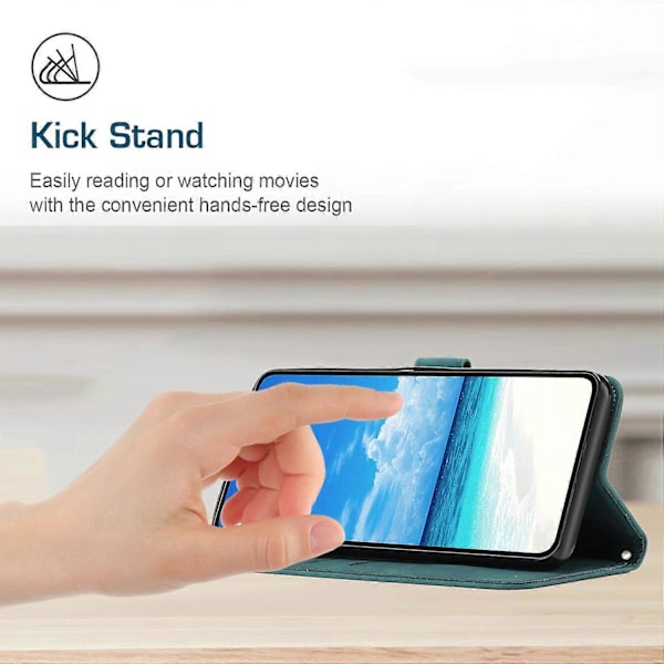 Til Oppo A60 4G Etui Hjertepræget PU Læder Wallet Telefon Cover med Rem Multicolor Style E