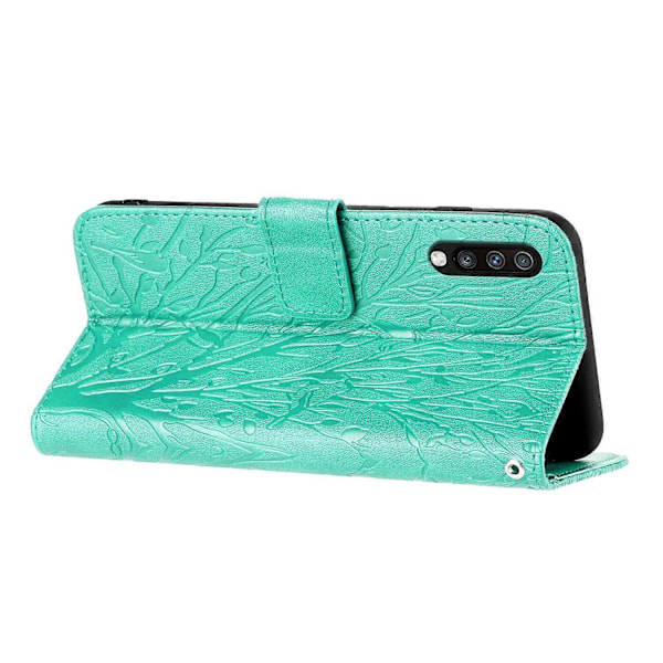 Læderetui med pung til Samsung Galaxy A70, præget læder telefoncover Multicolor Style B