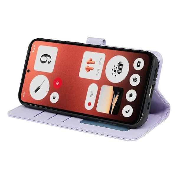 För Nothing CMF Phone 1 Plånboksfodral Mönsterpräglat Läder Flipfodral - Grön Multicolor Purple