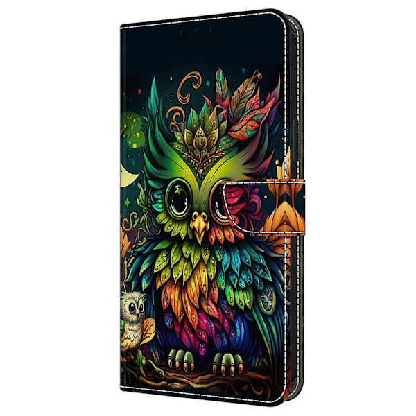 Skal för iPhone 16 Mönstertryckt Skyddande Fodral TPU+PU Läder Flip Telefonfodral Multicolor Style L