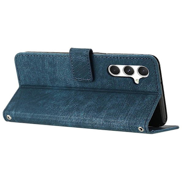 Til Samsung Galaxy A36 5G Etui Prægede Linjer Læder Telefon Cover Foldbart Stativ Multicolor Style D
