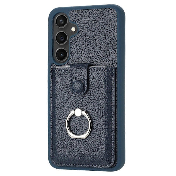 Samsung Galaxy A55 5G -kotelo, korttipaikat, nahkainen takakansi ja rengaspidike Multicolor Style C