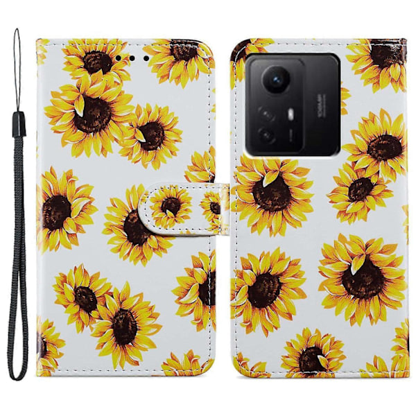 PU Læder Wallet Cover med Mønsterprint og Flip Stand til Xiaomi Redmi Note 12S 4G Multicolor Style N