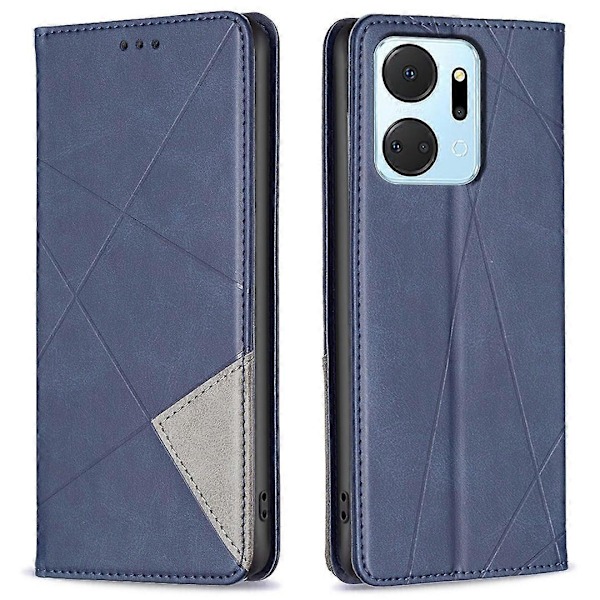 For Honor X7a 4G Etui PU Læder Stand Telefon Cover med Kortholder Multicolor Style A