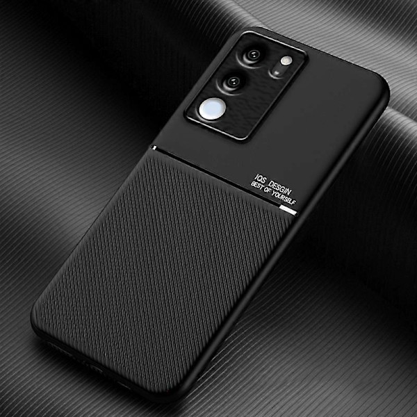 Linjer Präglat Läder+TPU Skal för vivo S17 5G/S17 Pro 5G, Magnetisk Hållare Metallplatta Telefonskal Multicolor Style A