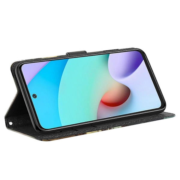 För Xiaomi Redmi Note 13 4G Mobilskal 3D Mönstertryck Läder Flipfodral med Handrem Multicolor Style B