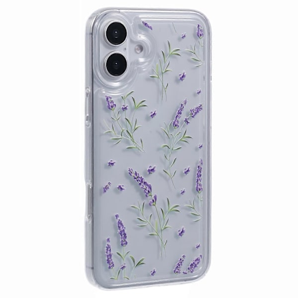 Skal för iPhone 16 Plus TPU Blommönster Luftkuddedesign Skyddande Skal Multicolor Style B