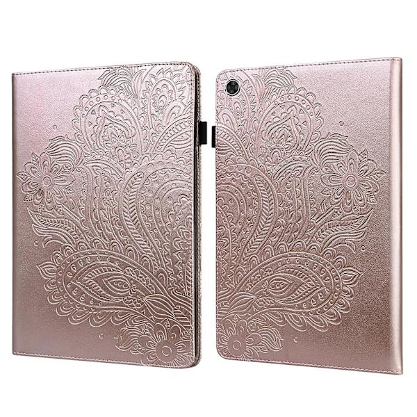 Pu- case för Samsung Galaxy Tab A9+, cover för surfplatta Rose Gold