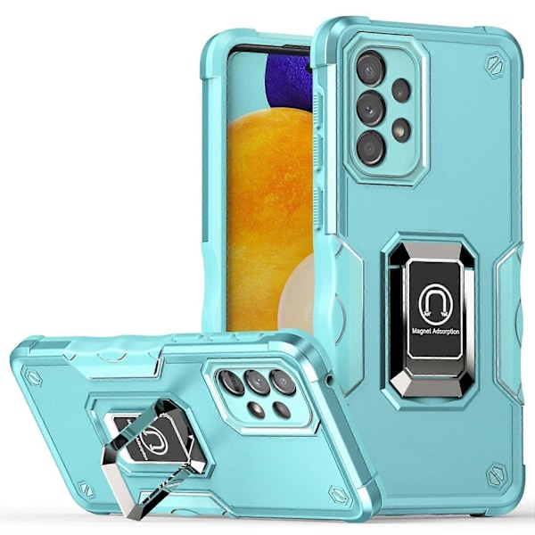 Stöttåligt hybridskal med ringstativ för Samsung Galaxy A73 5G, hård PC och mjuk TPU