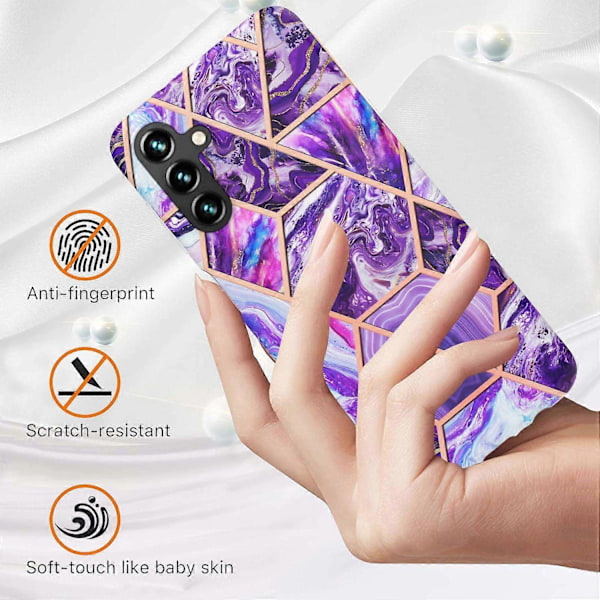 YB IMD Serie-3 til Samsung Galaxy A14 5G/A14 4G Cover Marmormønster IMD IML Blødt TPU Telefon Cover