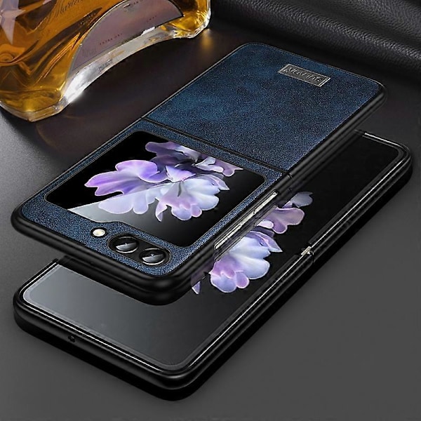 SULADA Skal för Samsung Galaxy Z Flip5 5G Anti-scratch PU-läderbelagt TPU-skydd Multicolor Style D