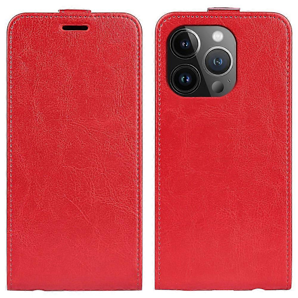 iPhone 15 Pro pystysuuntainen läppäkotelo TPU+PU-nahkainen puhelinkuori matkapuhelimen suojus korttipaikoilla Multicolor Style D