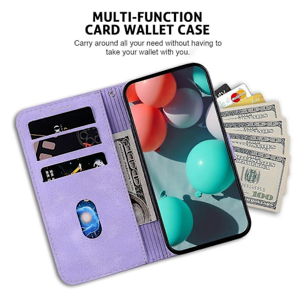 Til Infinix Hot 50i 4G/Smart 9 4G Stand Case 7-Formet Mønster Præget Læder Telefon Cover Multicolor Style B