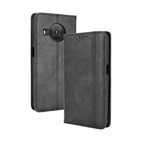 Plånboksfodral i vintagestil med stativ och skyddande läder för Nokia X10/X20