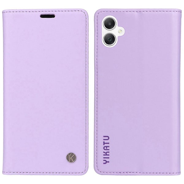 YIKATU YK-001 Etui til Samsung Galaxy A06 med stativ, læder telefoncover, stærk magnetisk lukning Multicolor Light Purple