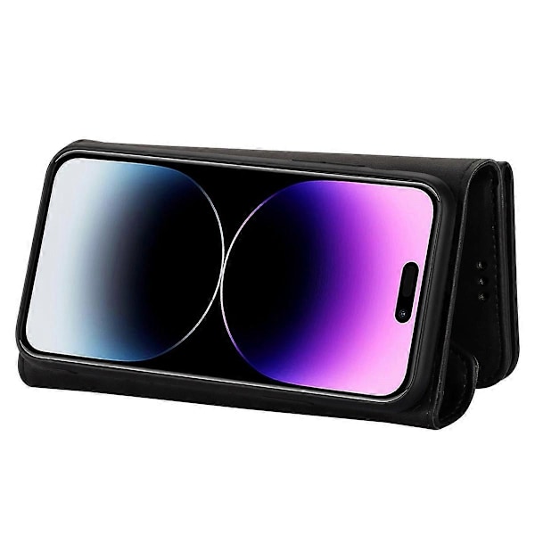 N.BEKUS Fodral till iPhone 16, Plånboksfodral i Läder med Remmar - Multicolor Black