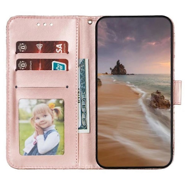 Skal till OnePlus Ace 3 5G Spetsblommor PU Läder Flip Plånbok Mobilskal - Grå Multicolor Rose Gold