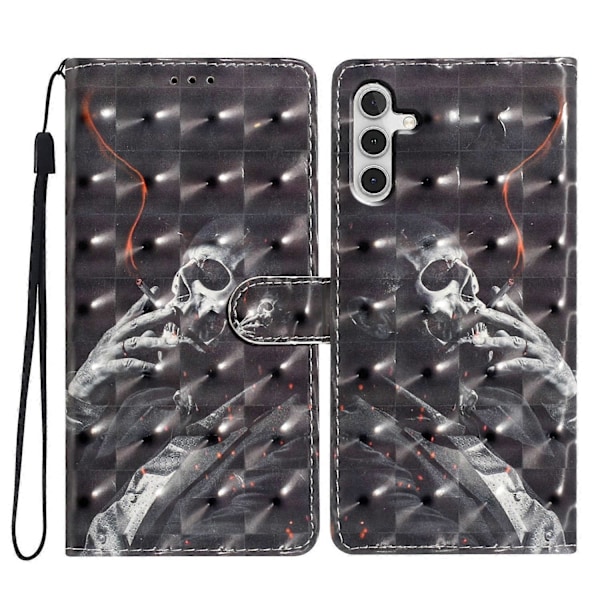 Til Samsung Galaxy A15 5G Etui Wallet PU Læder 3D Mønster Printet Telefon Cover Multicolor Style A