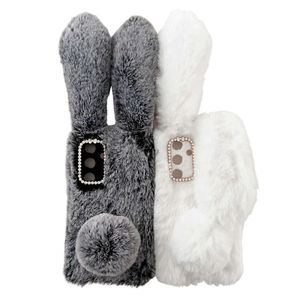 Samsung Galaxy S24 -kotelo 3D-pupunkorvat Pehmeä karvainen tupsuinen puhelinkuori Multicolor Style D
