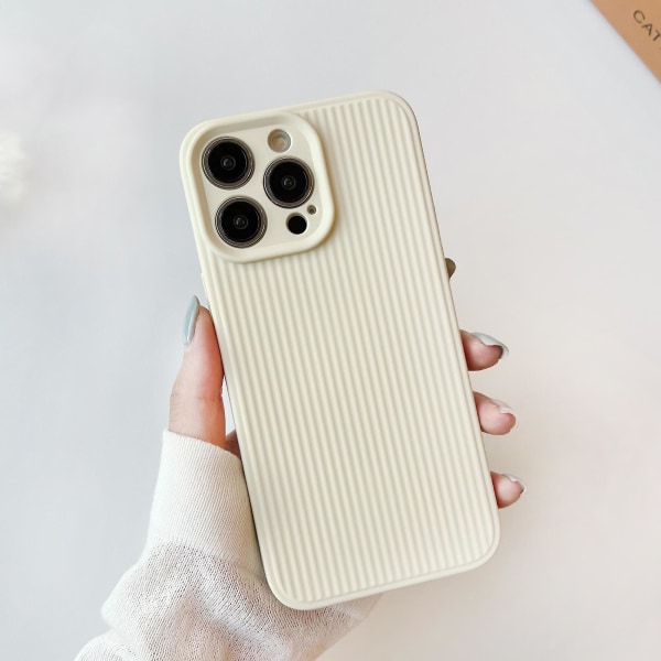 För Iphone 14 Pro Flexibelt Tpu phone case Anti-ränder Back Slim Fit Cover White