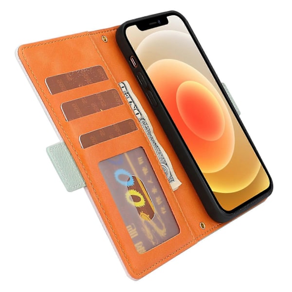 Pung Design Assorteret Farve Stil Læder Pung Etui til iPhone 12 6.1 tommer/12 Pro 6.1 tommer