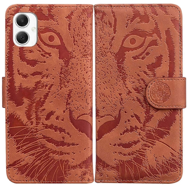 Til Samsung Galaxy A06 Etui Tiger Prægning Læder Wallet Telefon Cover Multicolor Style D