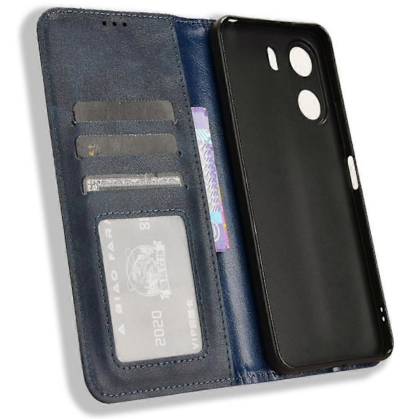 Xiaomi Redmi 13C/Poco C65 4G -kotelo Retro Puhelinkuori Lompakkotelineellä