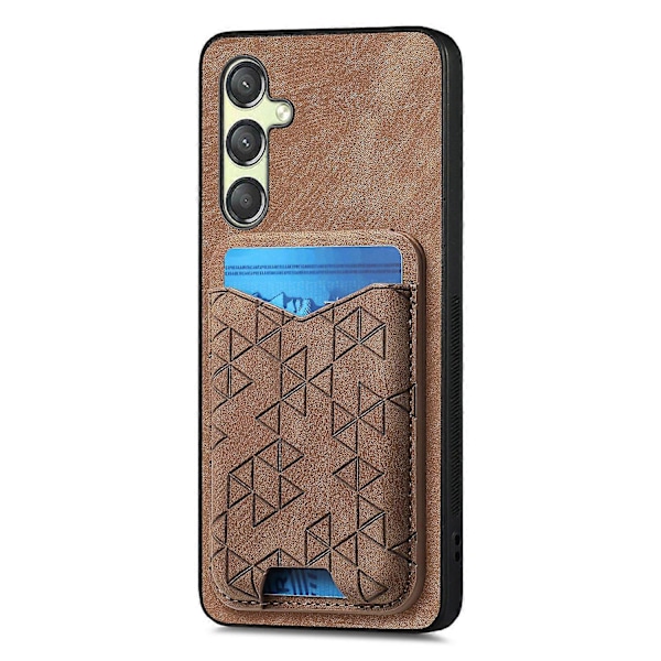 Til Samsung Galaxy A14 4G/5G Etui med Præget Mønster, Kortholder, Støttefod, Læder Bagside Cover Multicolor Style F