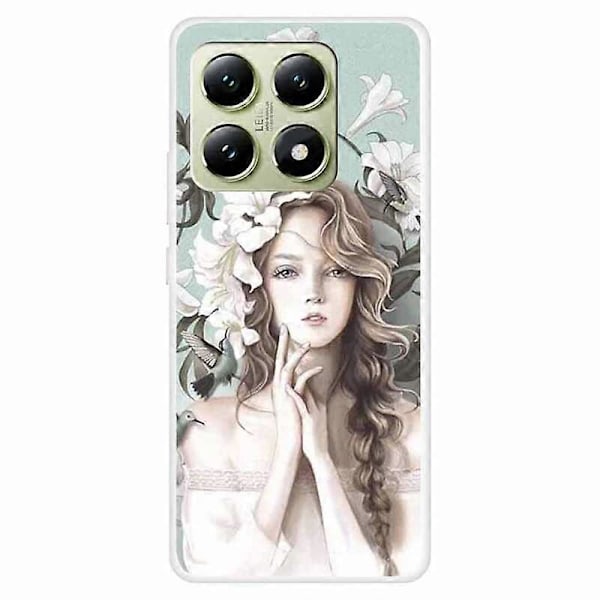 Til Xiaomi 14T TPU Cover Mønsterprint Anti-Drop Telefon Bagcover Multicolor Girl