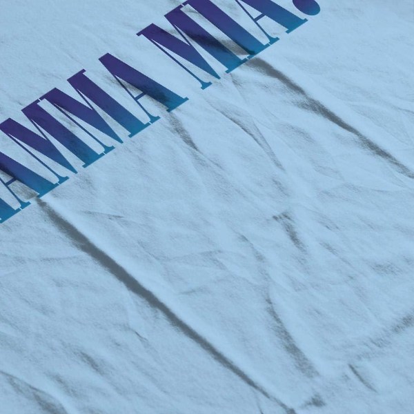 Allt+alla Mamma Mia Teaterlogo T-shirt för kvinnor Sky Blue M