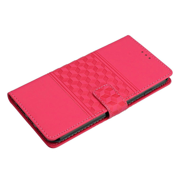 Til Oppo A38 4G Etui Præget Rombe Læder Telefon Wallet Cover Multicolor Style F