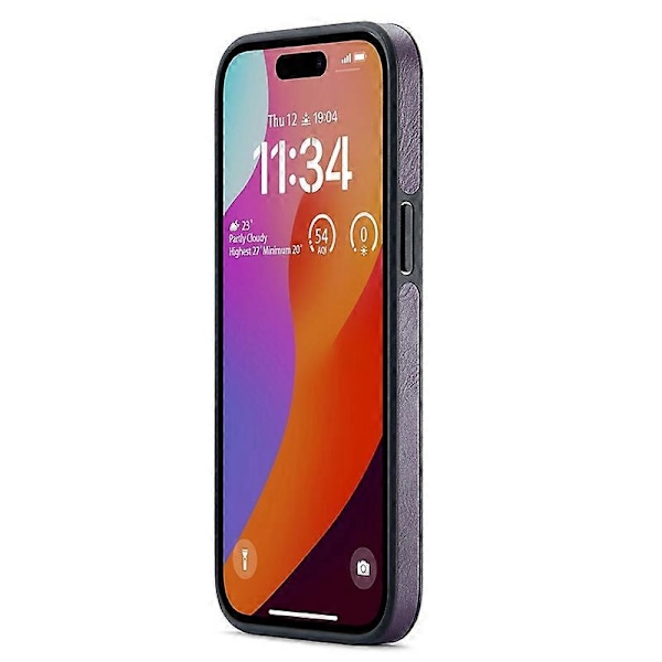 iPhone 14 Pro -kotelo PU-nahkapäällysteinen PC+TPU Logo View -puhelinkuori Multicolor Style C