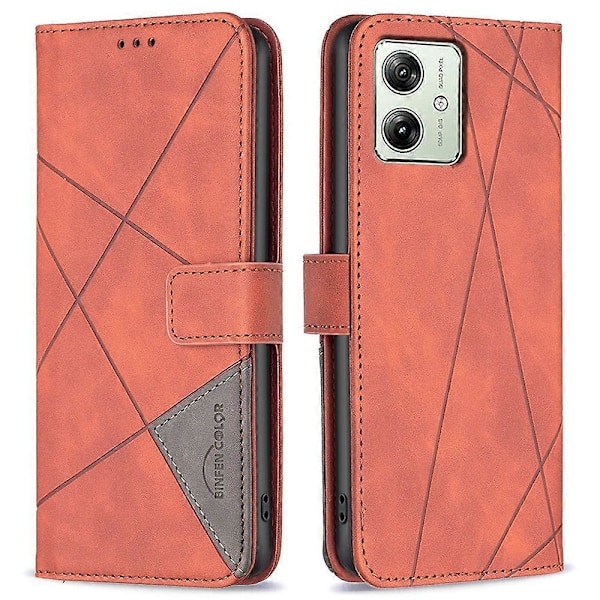 BINFEN COLOR BF05 Motorola Moto G54 5G -puhelinkotelo, painettu nahkainen jalustallinen suojakuori Multicolor Style C