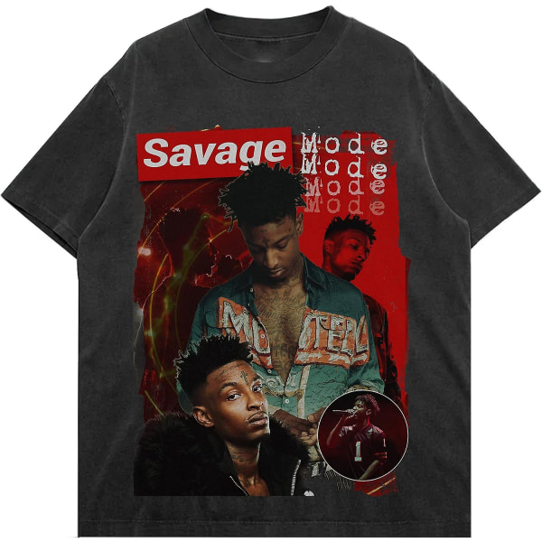 Stickygumdrop Rappare Hip Hop Trendsättare Oversize Streetwear Savage Mode T-shirts S